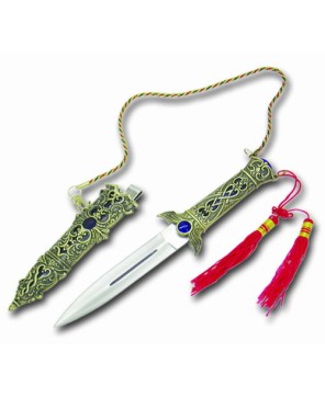 Egyptian Temptress Dagger: Brass & Stainless Steel