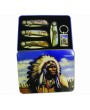 4 Piece Indian Chief Tin w/keychain