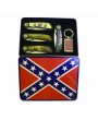 4 Piece Confederate Flag Tin w/keychain