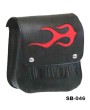 RED FLAME FRINGED CLASSIC SADDLE BAG