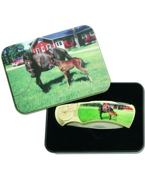 Mother and Daughter Horse-Themed Box Knife - A Heartfelt Tribute