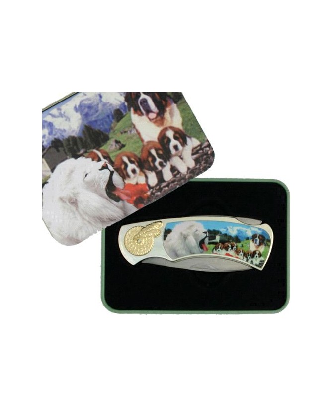 Lion and Man's Best Friend Collector's Knife - Unique Gift Idea