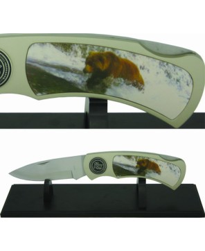 Collectable JUMBO Bear knife with stand