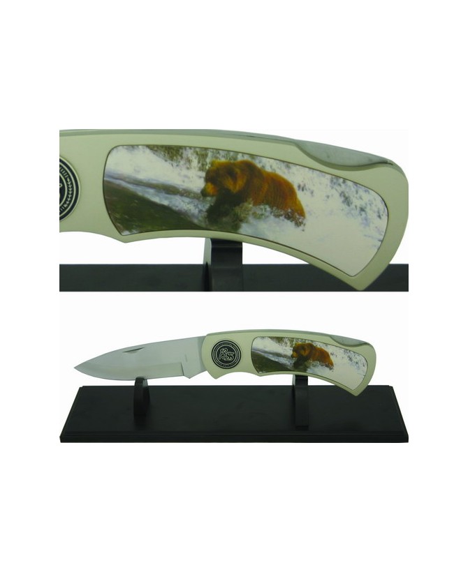 Collectable JUMBO Bear knife with stand