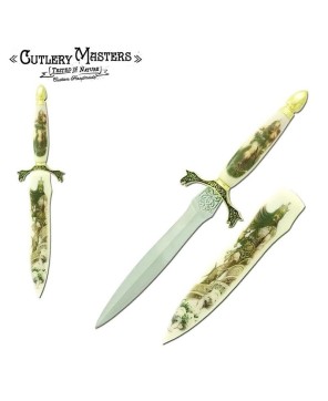 Medieval Warrior Knife – Stainless Steel Blade with Brass Guard