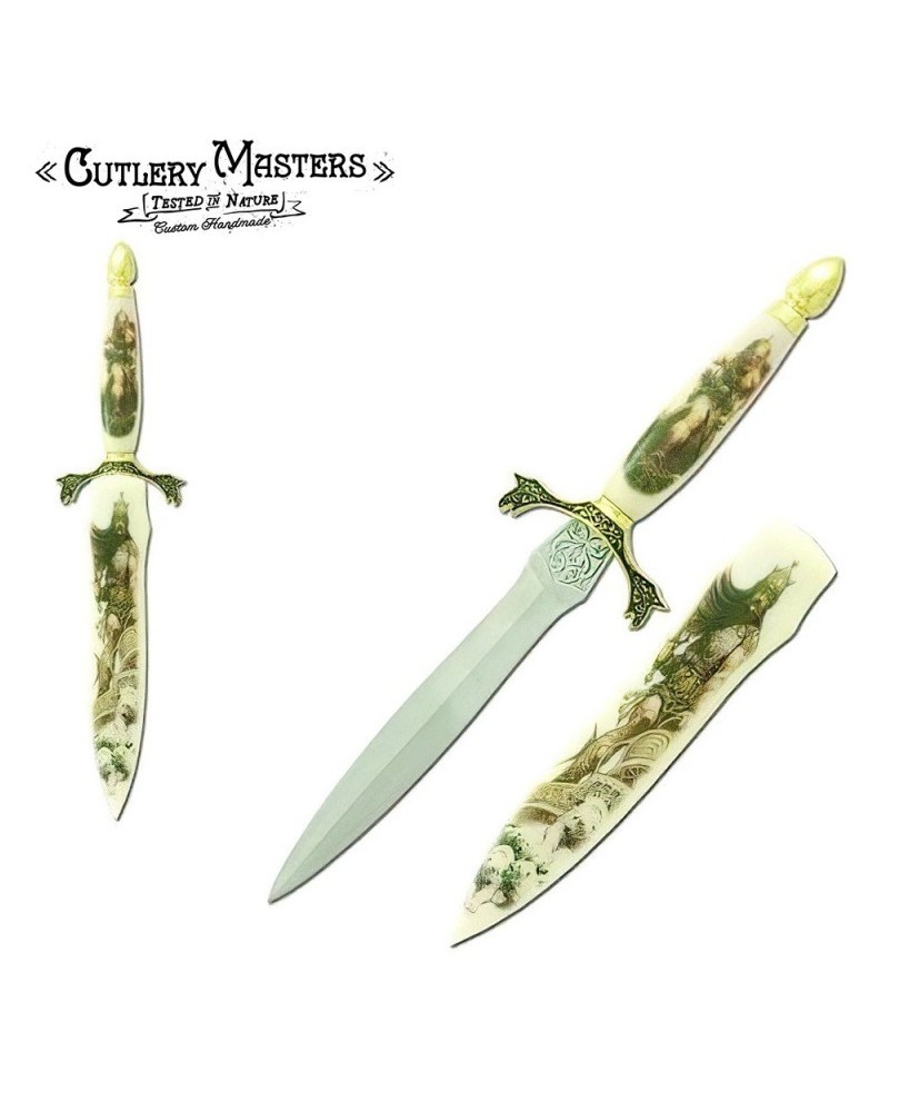 Medieval Warrior Knife – Stainless Steel Blade with Brass Guard