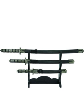 3pc. Black Samurai Sword Set