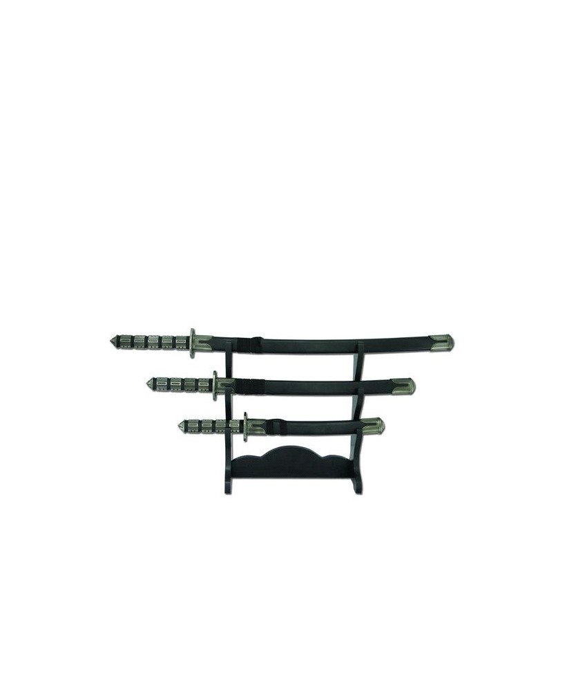 3pc. Black Samurai Sword Set