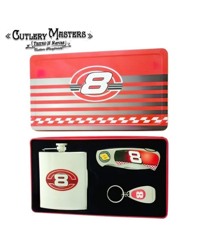 Box Knife with Flask and Keychain - Versatile & Stylish