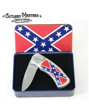 Heavy Confederate Flag Box Knife - Durable & Stylish