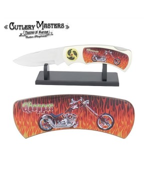 Chopper Biker Jumbo Knife with Display Stand - Bold & Functional