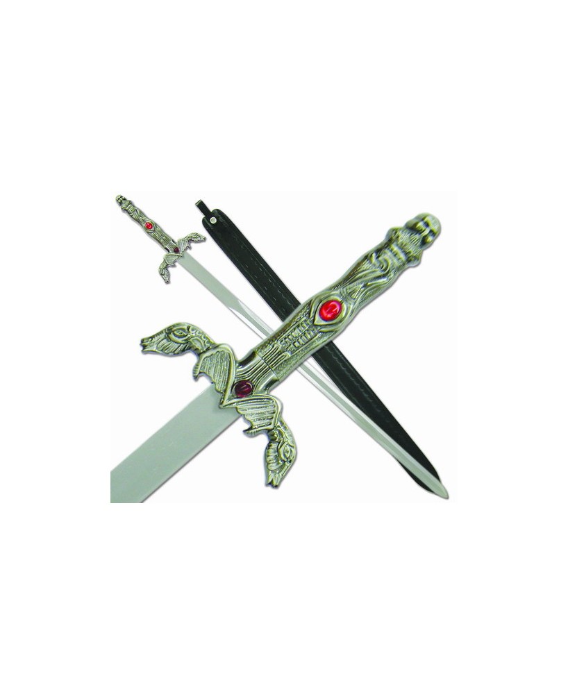 Ruby Stainless Steel Fantasy Sword - Mythic Collectible