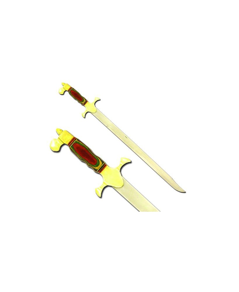 Knight Saber Stainless Steel Sword - Colorwood Handle