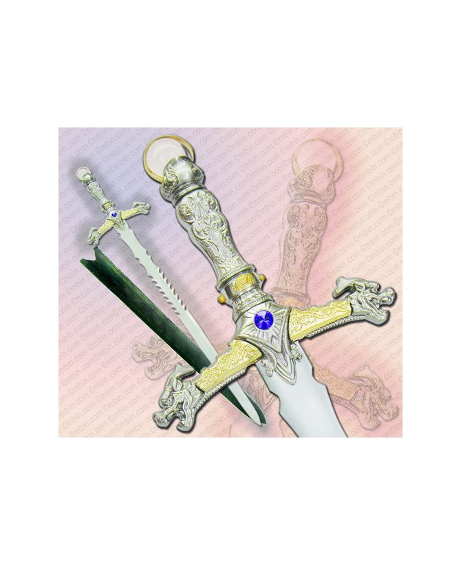 Stunning Crystal Barrian Sword – Stainless Steel Blade with Leather