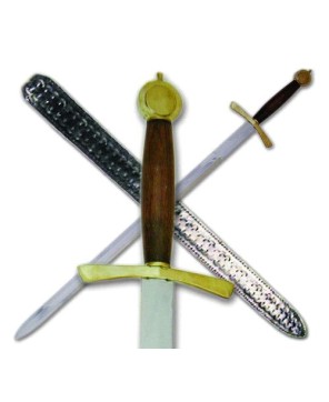 Royal Temple Knights Sword - Leather Scabbard