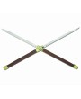 Twin Blade Sword-Gold: Stainless Steel Blades