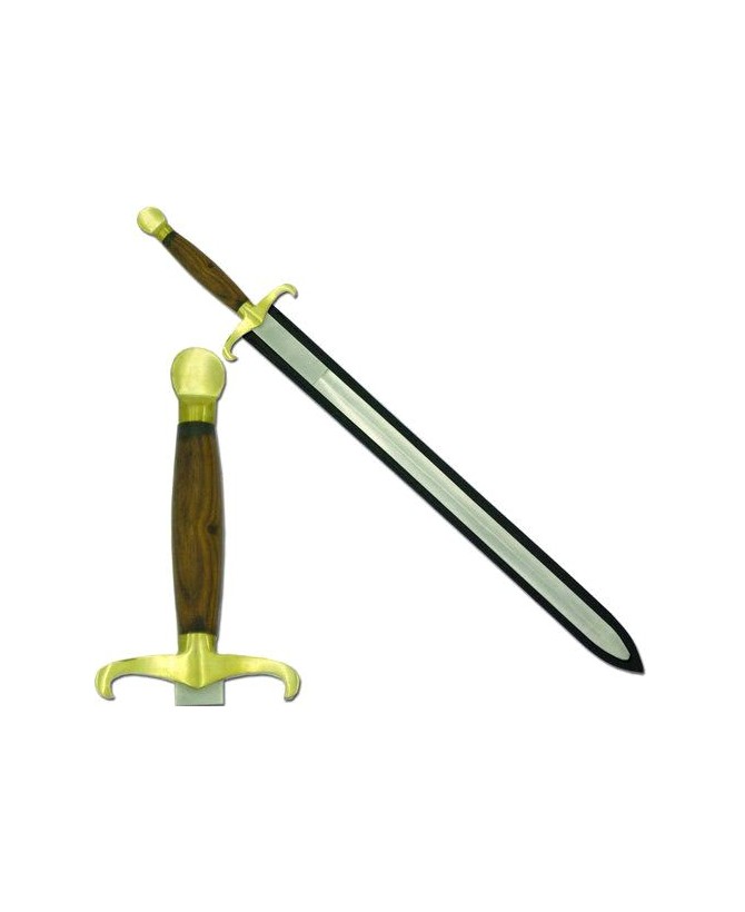 Wooden Handle w/brass