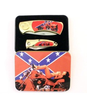 Biker Girl 2 pcs Box Knife Combo Set