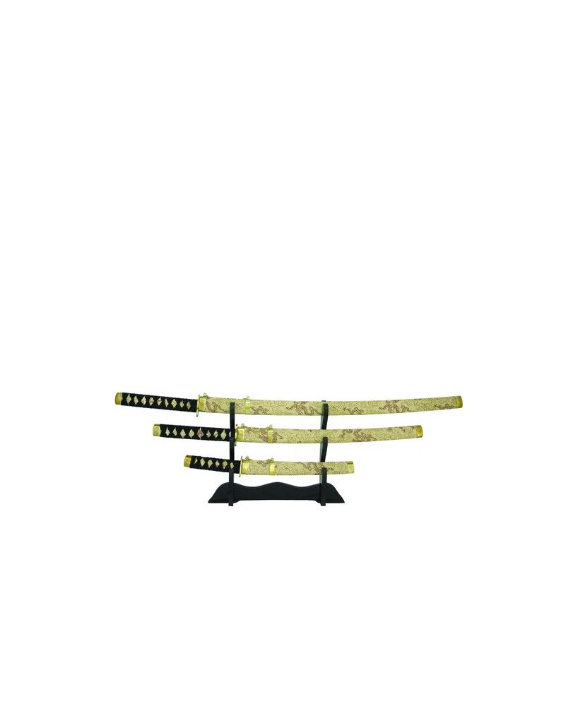 YELLOW PROMOTIONAL 3 PCS SWORD SET