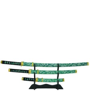 GREEN PROMOTIONAL 3 PCS SWORD SET