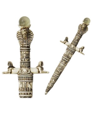 Pharos Cobra Head Crystal Dagger - Elegant Collector’s Item