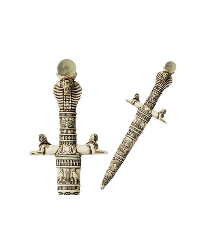 Pharos Cobra Head Crystal Dagger - Elegant Collector’s Item