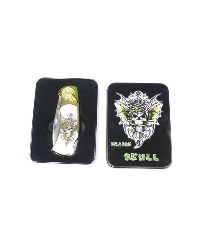 DRAGON SKULL BOX KNIFE