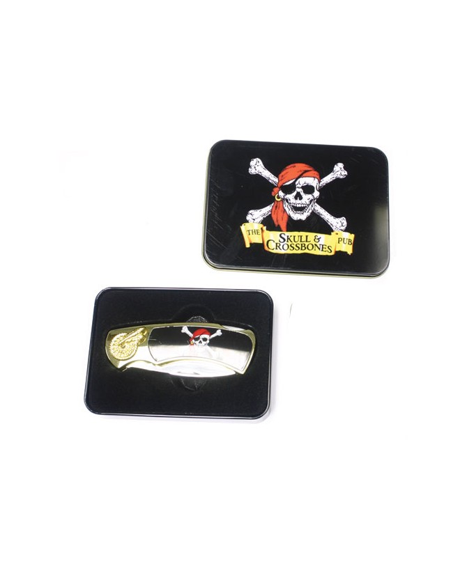 SKULLS & BONES BOX KNIFE