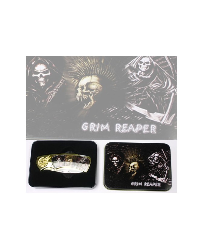 GRIM REAPER SKULL BOX KNIFE