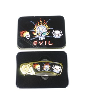 EVIL SKULL BOX KNIFE