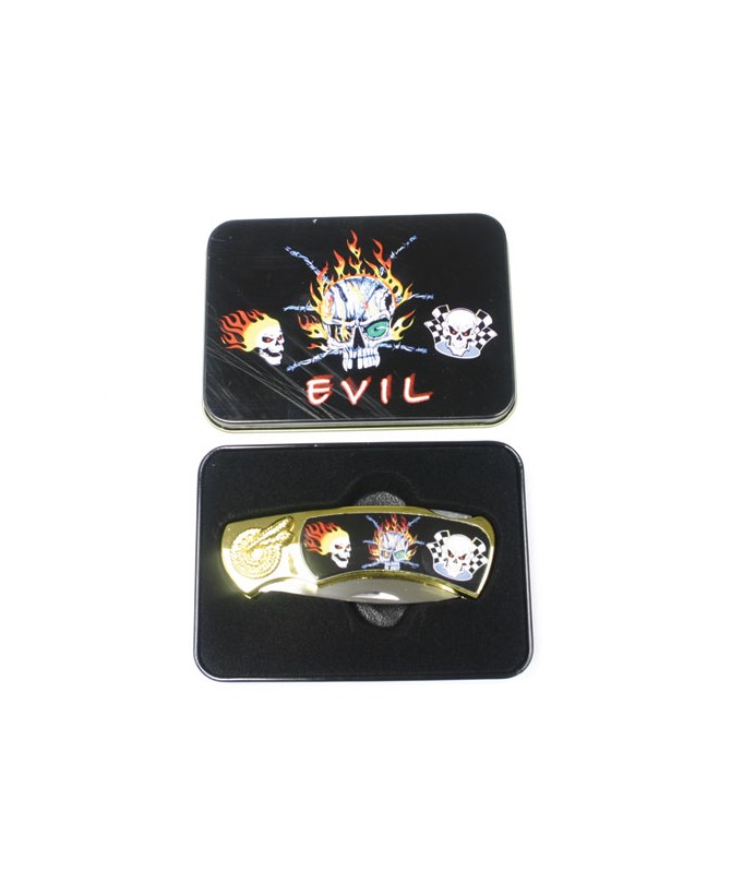 EVIL SKULL BOX KNIFE