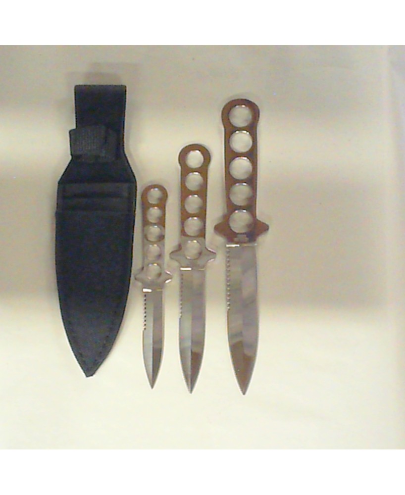 Triple Throwing Boot Knives