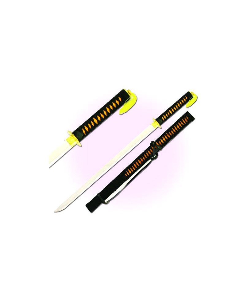 Yellow Black Ninja Sword w/ Scabbard