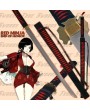 Red Black Ninja Sword w/ Scabbard