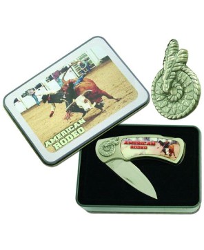 Bull Rider American Rodeo Box Knife