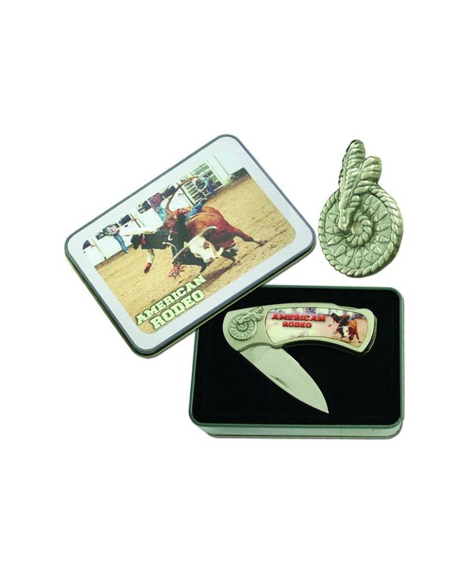 Bull Rider American Rodeo Box Knife