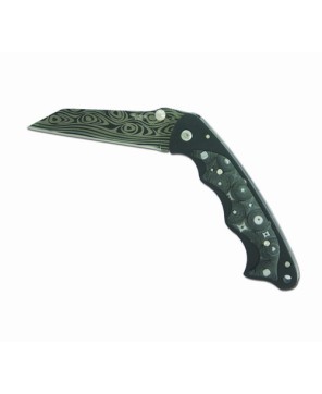 Midnight Damascus Type Tactical Folder