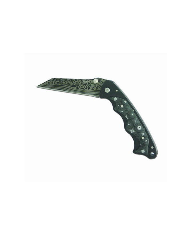 Midnight Damascus Type Tactical Folder