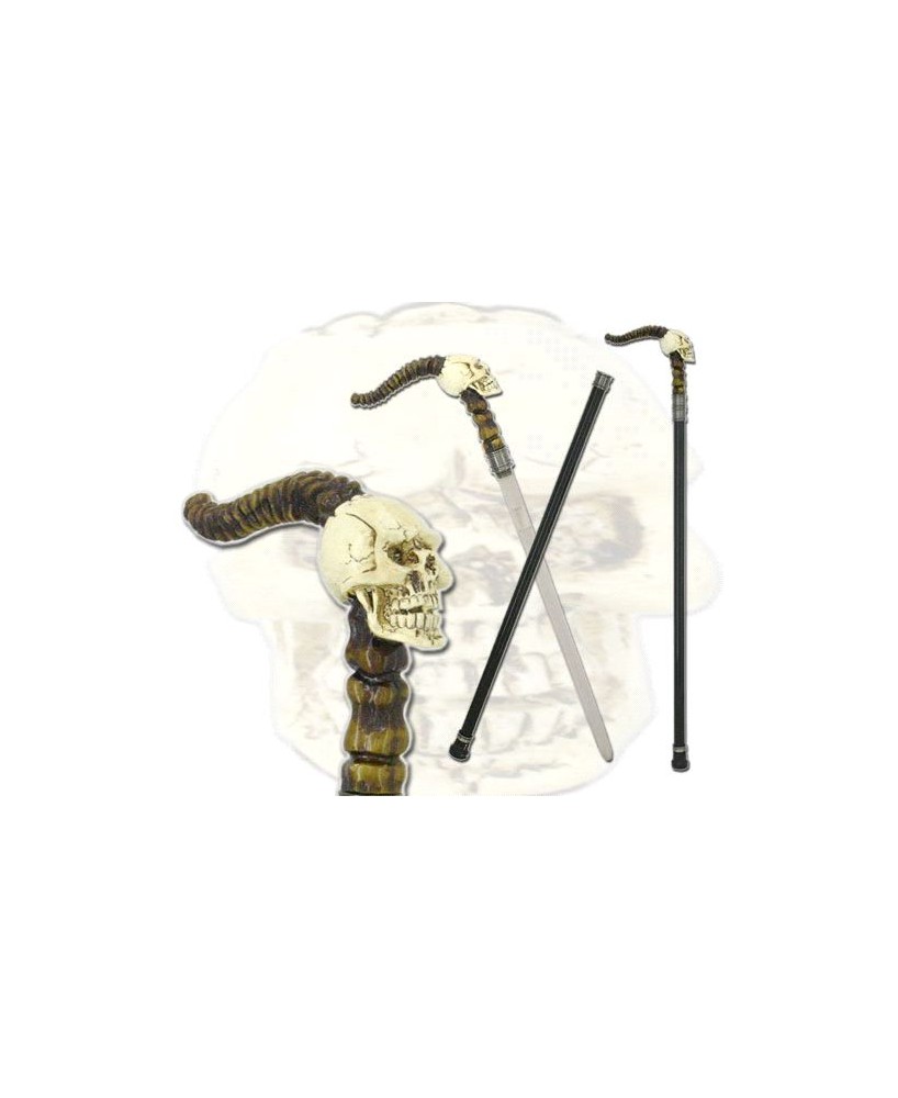 SKULLS AND BONE CANE SWORD