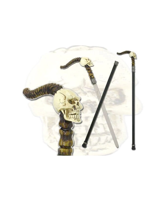 SKULLS AND BONE CANE SWORD