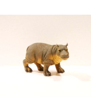 Miniature Hippopotamus Figurine - Cute Jungle Scene Décor Accent