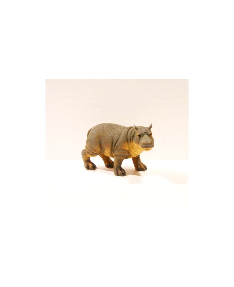 Miniature Hippopotamus Figurine - Cute Jungle Scene Décor Accent