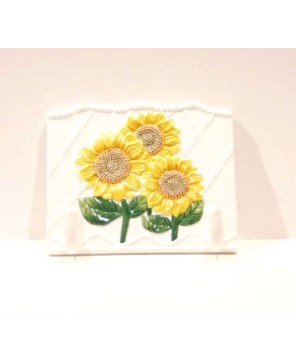 Ceramic Sunflower Wall Hook - Decorative Floral Design