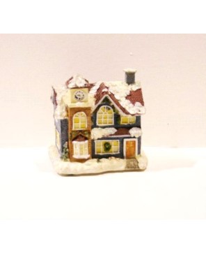 Ceramic Snow Covered House - Winter Decor