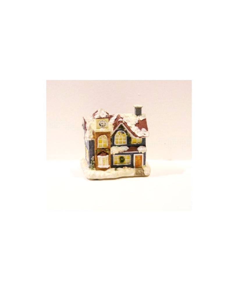 Ceramic Snow Covered House - Winter Decor