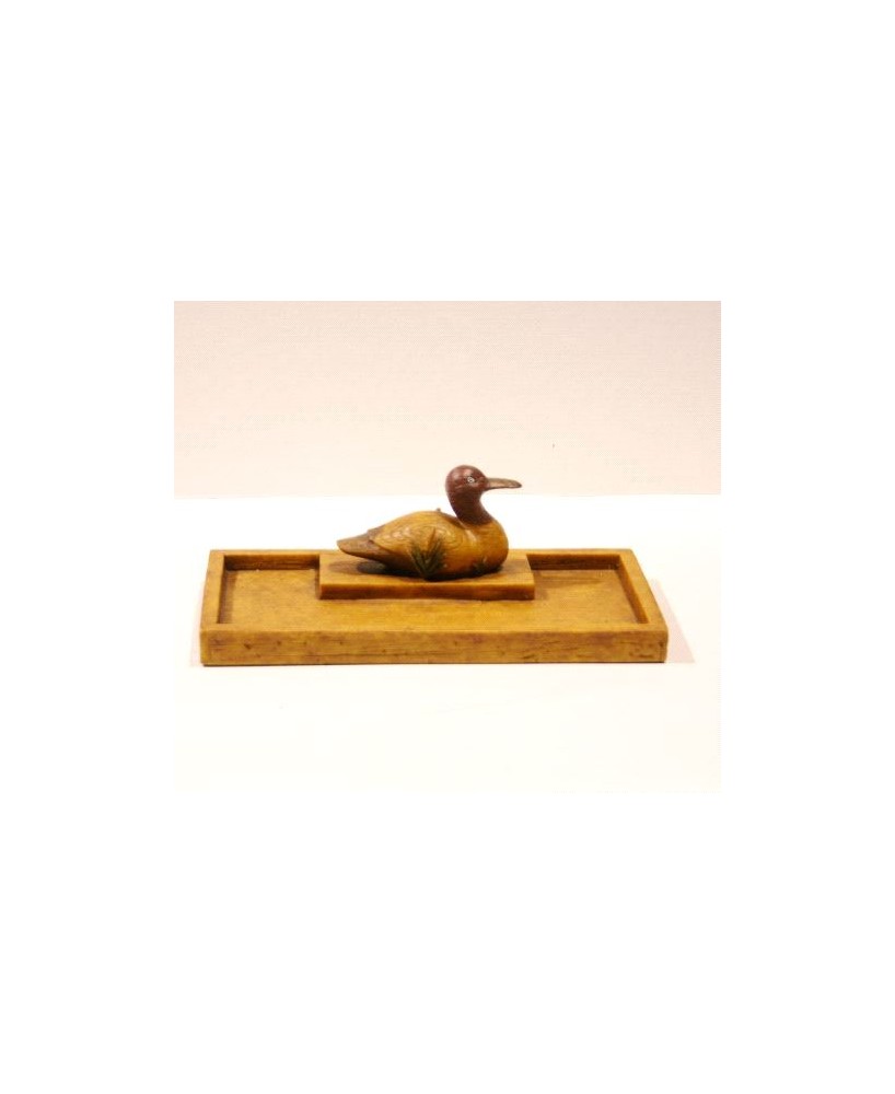 Change Keeper Wooden Desk Ornament - Mallard Duck Coin Holder