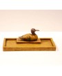 Change Keeper Wooden Desk Ornament - Mallard Duck Coin Holder