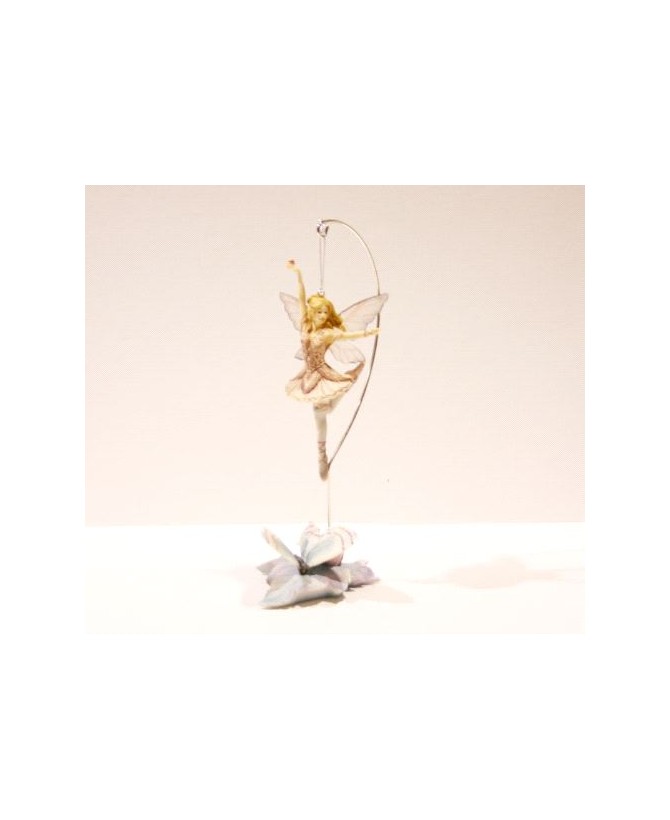 Ballerina and Butterfly Figurine - Hand-Painted Ceramic Sculpture