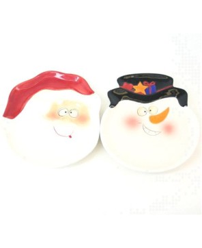 Assorted Snowman and Santa Cookie Platter - Perfect Holiday Decor