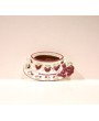 Decorative Ceramic Saucer and Tea Cup Set - Elegant Design